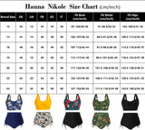 1 x RAW Customer Returns Hanna Nikole Bikini Women Sets Plus Size Push Up Bikini Sets High Waist Swimsuits Yellow Flower 46 - RRP €49.99