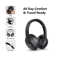 1 x RAW Customer Returns RUNOLIM Bluetooth Headphones Over-Ear, Active Noise Cancelling, Wireless, 65h Playtime in ANC Mode, Hi-Res Audio, Deep Bass, Transparency Mode - RRP €25.99