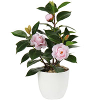 1 x RAW Customer Returns Briful Artificial Houseplant Camellia Artificial Plant Camellia Japonica in Plastic Pot Decorative Silk Flowers Camellia Artificial Flowers for Home Hotel Decoration - RRP €19.15