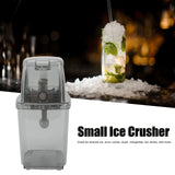 1 x RAW Customer Returns Uadme Plastic Ice Crusher Cocktail Ice Crusher Manual Ice Cube Crusher Hand Crank Crusher Stainless Steel Blades Hand Operated Snow Cone Machine for Adjustable Cubes Grey  - RRP €31.59