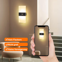 1 x RAW Customer Returns Indoor wall light with motion detector 3600mAh battery wall light without power connection, without drilling and wireless wall lamp with switch, night light with motion detector for stair lighting Modern - RRP €19.93