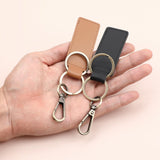 1 x Brand New Abeillo Personalized Leather Keychain Set of 2 - Personalized Leather Keychain - Metal Keychain - Portable Keychain for Men and Women, Brown - RRP €22.8