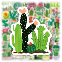 1 x RAW Customer Returns Cactus stickers for laptop 50 pieces , gift for children, teenagers, adults, boys, cactus stickers, waterproof vinyl stickers for scrapbook, skateboard, car, luggage - RRP €7.04