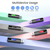 1 x RAW Customer Returns USB Stick 128GB 5 Pack, Vansuny USB Stick 128GB USB 2.0 Memory Stick 128GB Slide Retractable 128 GB, 5 Pack 2.0  - RRP €34.42