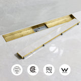 1 x RAW Customer Returns SaniteModar shower channel 70cm, golden tileable shower channel extra flat, stainless steel floor drain - RRP €82.94