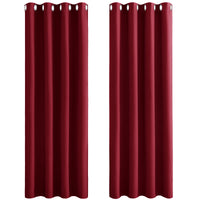 1 x RAW Customer Returns PONY DANCE bedroom curtains and curtains set of 2 H 210 x W 132 cm blackout curtains with eyelets curtain red opaque thermal curtains heat protection - RRP €44.95