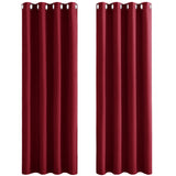 1 x RAW Customer Returns PONY DANCE bedroom curtains and curtains set of 2 H 210 x W 132 cm blackout curtains with eyelets curtain red opaque thermal curtains heat protection - RRP €44.95