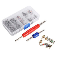 1 x RAW Customer Returns MAGT Valve Core Tool Kit, 102 Piece Assortment A C R134a R12 Refrigeration Tire Valve Stem Tool Cores for Air Conditioning Replacement and Maintenance - RRP €20.96