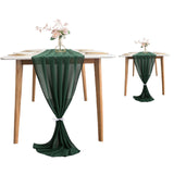 3 x Brand New Chiffon Table Runner Dark Green  - RRP €27.18