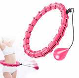 1 x RAW Customer Returns Hula Hoop with Weight Ball, Hula Hoop Tire Adult, Hullahub Tire for Losing Weight, Smart Fitness Hoop with Weight Removable Knots Adjustable, Hoola Hoop Fitness - RRP €18.13