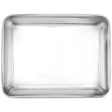 1 x RAW Customer Returns CHEUKYIU 3 piece baking tray set, stainless steel rectangular baking tray, small mini oven tray, cake tray for baking, cooking, deep edge, clean and dishwasher safe, 25 x 20 x 5.4 cm - RRP €19.5