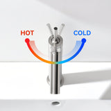 1 x RAW Customer Returns Bathroom tap, LONHEO modern stainless steel basin tap for bathroom, splash-proof and suitable for water heaters, single-lever mixer tap for washbasin and guest toilet - RRP €44.44