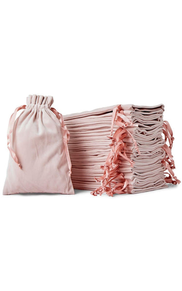 1 x RAW Customer Returns Soul Projekt 25 pieces Velvet gift bags. Drawstring Bags for Favors, Jewelry, Weddings, Treats, Organza Bags, Pink, Velvet Bags Rose Pink 13x20cm x25 - RRP €15.66