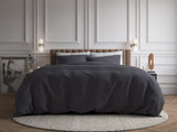 1 x RAW Customer Returns Sleeptime 100 cotton bed linen 200cm x 220cm anthracite - soft non-iron duvet covers with snap fasteners - plain bed linen set with 2 pillowcases 60cm x 70cm - RRP €33.0