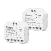 1 x RAW Customer Returns Smart Light Switch, SONOFF DUAL R3 2-Gang 2-Way 2PCS Smart Wi-Fi Switch Support Alexa and Siri, Power Metering, 3 Working Modes, Works with Shutter Doors - RRP €38.99