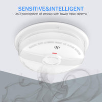 1 x RAW Customer Returns HEIMAN Networked Smoke Detector with 10 Year Battery, EN14604, Wireless Smoke Detector Photoelectric Sensor Fire Alarm 5 Pack  - RRP €88.26