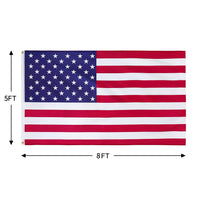 1 x RAW Customer Returns FLAGBURG American Flag 150 x 240cm America Flag with Brass Eyelets, Vivid Color, Canvas Header and Double Stitched Suitable Durable USA Flag for Outdoors and Indoors - RRP €20.12