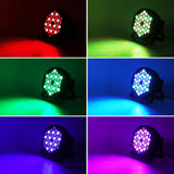 1 x RAW Customer Returns GdjRttk 4PCS RGB LED Par Spotlights, 72W Stage Light with Remote Control and DMX 7CH, 36 LED Par Spotlights with 7 Lighting Modes for Disco Parties Bar Halloween Christmas - RRP €92.99