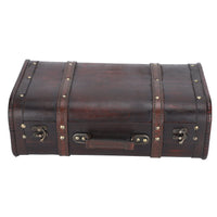 1 x RAW Customer Returns Portable Antique Suitcase, Suitcase Photography Props Craft Suitcase Vintage Decorative Suitcase Wooden Suitcase Suitcase Storage Decoration Box Ornament - RRP €55.61