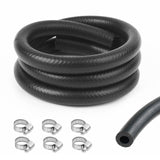 1 x RAW Customer Returns URAQT petrol hose kit, 1 meter 10 mm fuel hose oil hose diesel hose with 6 pieces hose clamps for car motorcycle scooter - RRP €10.99