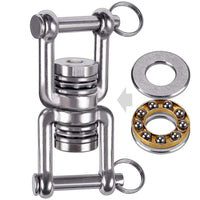 1 x RAW Customer Returns Besthouse swivel with 2 ball bearings, 360 rotation, swing hook with SUS304 stainless steel, safe and quiet for turning hanging chair, punching bag, swivel - RRP €16.59