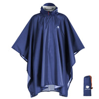 1 x RAW Customer Returns Anyoo Lightweight Waterproof Rain Poncho Reusable Breathable Rain Cover, Unisex Ripstop Raincoat with Hood Foldable for Outdoor Camping Hiking Fishing, Navy, One Size - RRP €22.18