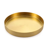 6 x Brand New Jovivi Decorative Tray Stainless Steel Round Gold 12.5 20 30cm for Jewelry Makeup Plate Coffee Bathroom Modern Decoration 30cm  - RRP €218.28