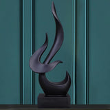 1 x RAW Customer Returns Hopeful Black Flame Decoration Statue Nordic Modern Simple Creative Sculpture Suitable For Living Room, Balcony, Bedroom - RRP €38.41