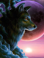 4 x Brand New Abillyn 5D Diamond Painting Kits Full Drill, Wolf and Moon Diamond Art for Adults Kids Wolf  - RRP €81.6