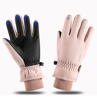 1 x Brand New OUROIRIL Gloves Men Women Cycling Gloves Waterproof Winter Gloves Thicken Touchscreen Warm Fleece Lining Windproof for Outdoor Motorcycle Running Cycling Mountain Bike Pink  - RRP €15.12