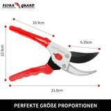 2 x RAW Customer Returns FLORA GUARD Professional garden pruning shears, pruning shears with SK5 blades, cut approx. 20 mm, Teflon coated, perfect for weak hands and arthritis - RRP €26.02