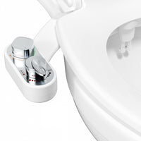 1 x RAW Customer Returns Bidet Toilet Seat Attachment, Hot Cold Sprayer Bidet Non-Electric Mechanical, Self-Cleaning Dual Nozzle, Fresh Water Spray Bidet for Toilet with Adjustable Water Pressure Temperature Switch - RRP €61.99