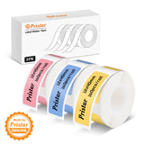 1 x RAW Customer Returns Pristar P15 Labels, 3 Rolls 12mm x 40mm, Self-Adhesive Thermal Label Tape, Compatible with P15 Label Maker, Pink Yellow Blue, 160 Labels Roll - RRP €16.78