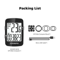 1 x RAW Customer Returns COOSPO BC26 GPS Bike Computer Bluetooth 5.0 Wireless Bicycle Computer Waterproof GPS Speedometer 2.3 inch Screen with Automatic Backlight - RRP €31.69