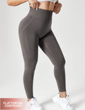 1 x RAW Customer Returns ZAAYO Women s Gym Leggings Sport Booty Scrunch Butt High Waist Seamless Yoga Pants Deep Taupe S - RRP €25.2