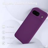 1 x RAW Customer Returns YENAPOON for Google Pixel 8 Case with 2 Screen Protectors, Liquid Silicone Case, Thin Mobile Phone Case, Shockproof Scratch-Resistant Protective Case, Purple - RRP €8.81