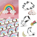 1 x Brand New YGCHEN cookie cutters cloud biscuit cutters stainless steel cake molds cookie cutters rainbow cookie molds children biscuit molds cookie cutter set - RRP €13.99