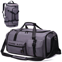 1 x RAW Customer Returns Suweir travel bag large women men 65L sports bag with shoe compartment and wet dry compartment large capacity travel bag swimming bag overnight bag for travel, sports, fitness gray grey  - RRP €40.99