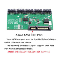 1 x RAW Customer Returns chenyang SATA 3.0 Splitter Ports Adapter, SATA 1 to 5 SATA 3.0 HUB Converter Adapter PM Multiplier Port Selector JMB575 - RRP €27.22