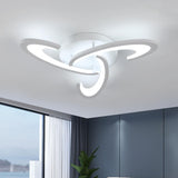 1 x RAW Customer Returns DELIPOP Modern LED Ceiling Light, 36W 4000LM White Acrylic Ceiling Chandelier Curved Design, Ceiling Lamp for Living Room, Bedroom, Kitchen, 3 heads, 6500K Cold White - RRP €40.79