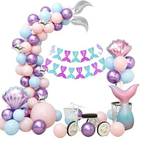 11 x Brand New Mermaid Balloon Garland Kit FVCENT 93pcs Mermaid Party Supplies Birthday Decorations, Girl Party Balloon, Mermaid Tail Balloon Arch Kit, Ocean Themed Banner - RRP €221.76