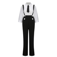 1 x RAW Customer Returns NUWIND 1920s Gangster Costume for Women Mafia Pinstripe Pants Overall Shirt Tie Hat 20s Outfit Vintage Gangster Boss Suit XL  - RRP €39.99