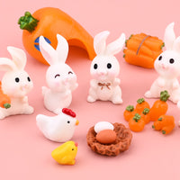 1 x RAW Customer Returns Pack of 20 Miniature Rabbit Easter Bunny Ornament Mini Bunny Figures Cake Decoration Fairy Garden Micro Landscape Decoration Mini Easter Rabbit Miniature Animal Ornaments for Boys Girls Children - RRP €20.4