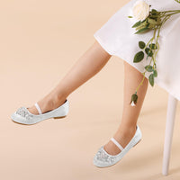 1 x RAW Customer Returns DREAM PAIRS Girls Mary Jane Strap Flat Shoes Ballerina Flats Princess Shoes Flat School Shoes WHITE AURORA-03-E Size 33 EUR  - RRP €29.99