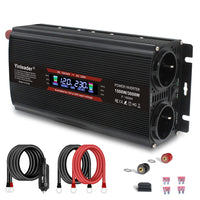 1 x RAW Customer Returns 12V 24V to 230V Yinleader inverter 1500W 3000W modified sine wave voltage converter LCD display with 2 sockets 1 USB - RRP €99.82