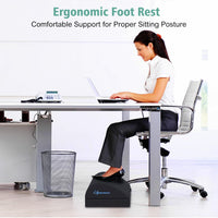 1 x RAW Customer Returns Adjustable Footrest Under Desk, Ergonomic Footrest Cushion with Magic Tape for Optional Height, Memory Foam and Non-Slip Bottom for Home, Office, Airplane, Travel - RRP €30.73