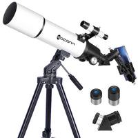 1 x RAW Customer Returns Telescopes for Adults Astronomy, 80mm Aperture 600mm Refractor Telescope for Kids, Beginners, Compact and Portable Travel Telescopes with Backpack - RRP €139.99