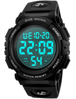 1 x RAW Customer Returns CIVO Men s Watch Digital Sport Outdoor 50M Waterproof Large Dial Military - Black Tactical LED Digital Wrist Watch With Alarm Calendar Stopwatch - RRP €21.99