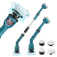 1 x RAW Customer Returns DriSubt Cordless Spin Scrubber For Makita 18V Battery, 63-125cm Stretchable Cleaning Brush, 4 Brush Heads For Bathroom, Bathtub, Tiles, Wall, Floor, Car And Garden Battery Not Included  - RRP €63.52