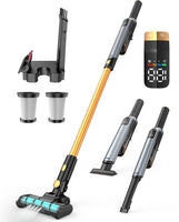 1 x RAW Customer Returns Powerful Cordless Vacuum Cleaner 30000pa with Removable Vacuum Cleaner, 70 Min Autonomy, ECO Mode, Cordless Electric Broom 250W Rechargeable Bagless Vacuum Cleaner for Pet Carpets R-25 - RRP €98.35